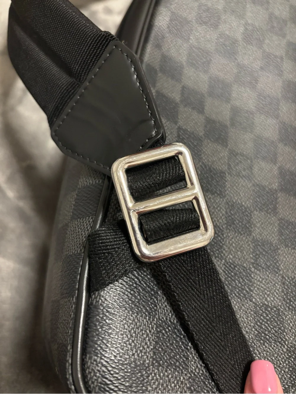 Louis Vuitton Black Damier Graphite Backpack with Silver Hardware